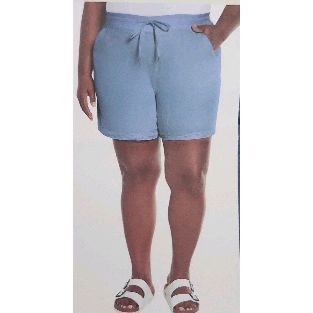 Orvis Drawstring Shorts Womens X-Large Blue Cotton NWT  E2